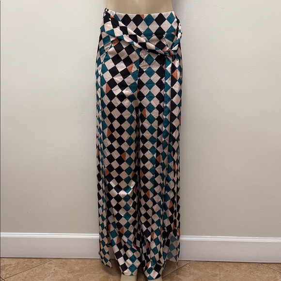 PatBO Pants - PatBO Geometric Wide Leg Pants Size 6 Flowy Feminine Quality
